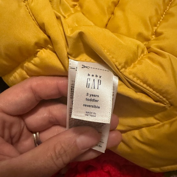 Baby GAP Boy's Size 3Y Navy Blue & Mustard Yellow Reversible Dino jacket - Picture 4 of 6